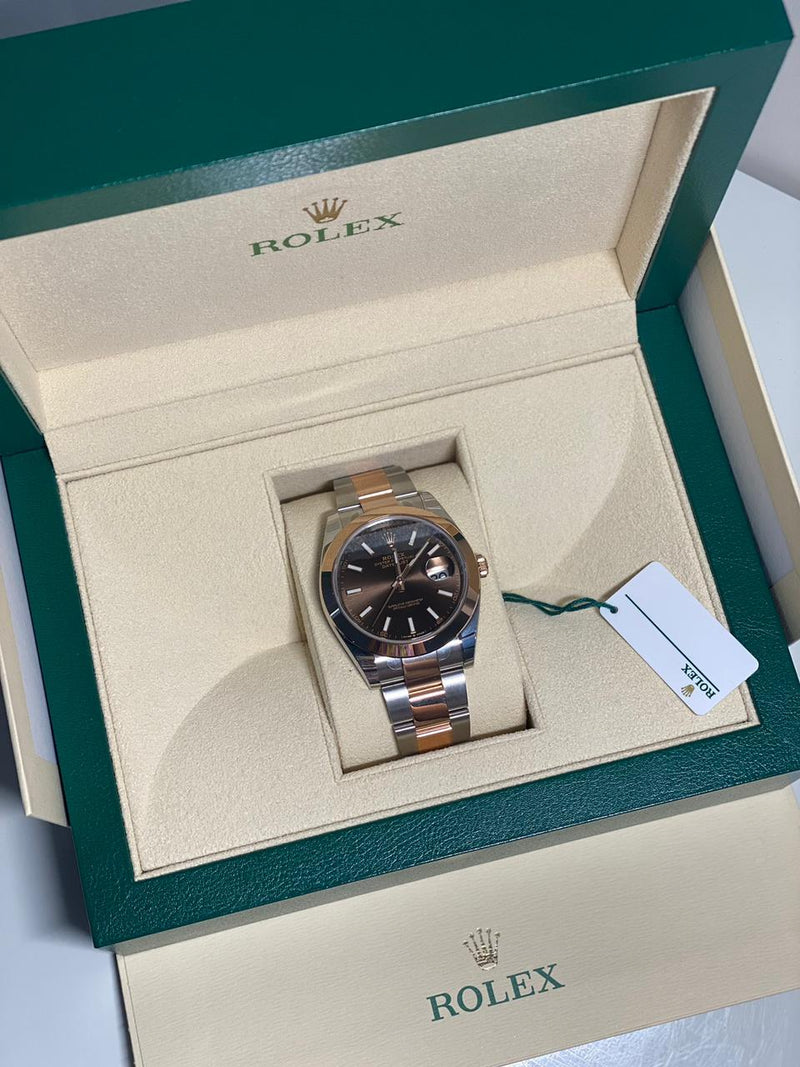 DATEJUST 41MM TWOTONE ROSEGOLD CHOCO DIAL (2022)
