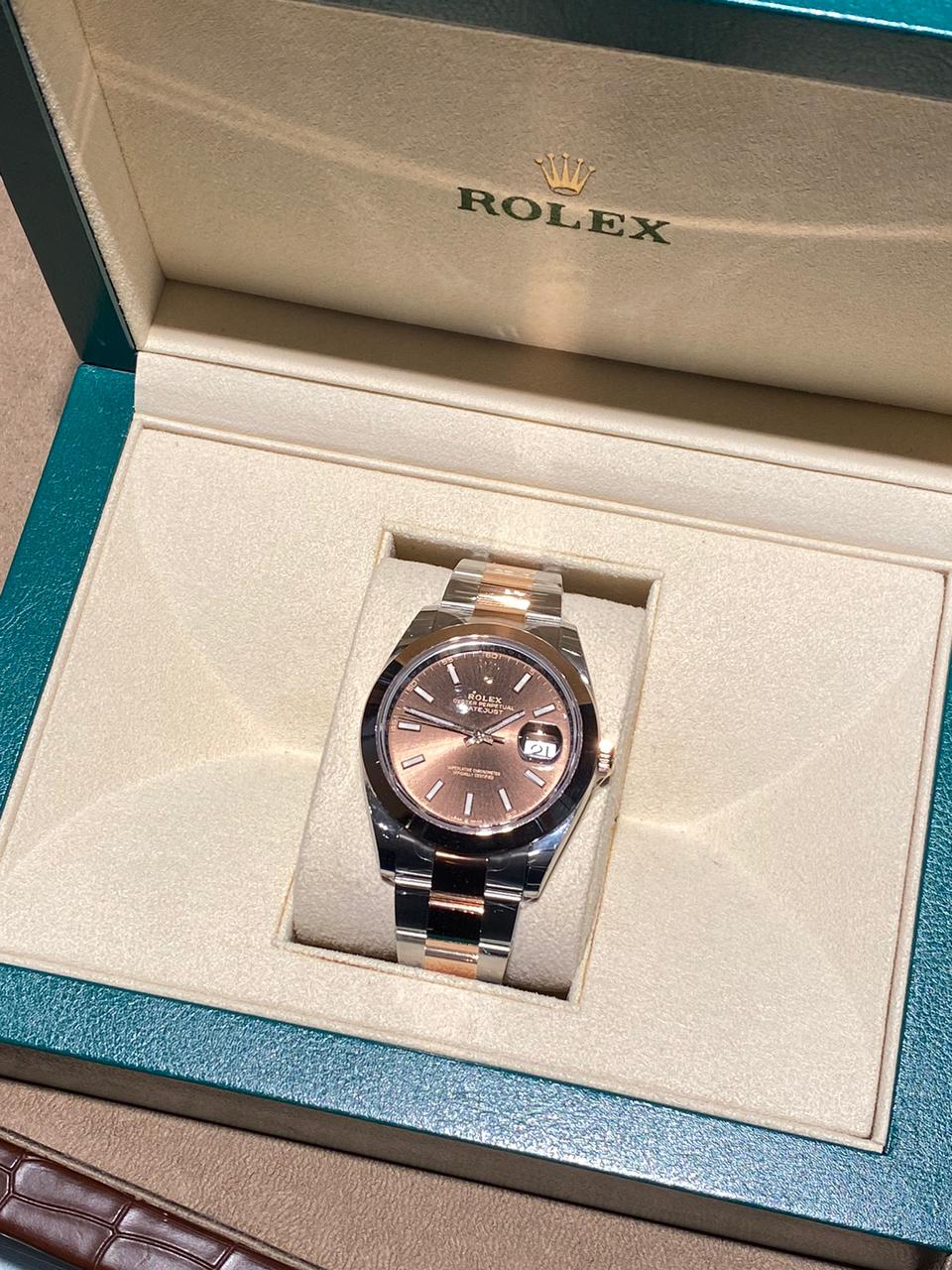 DATEJUST 41MM TWOTONE ROSEGOLD CHOCO DIAL (2022)