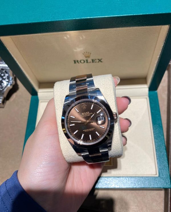 DATEJUST 41MM TWOTONE ROSEGOLD CHOCO DIAL (2022)