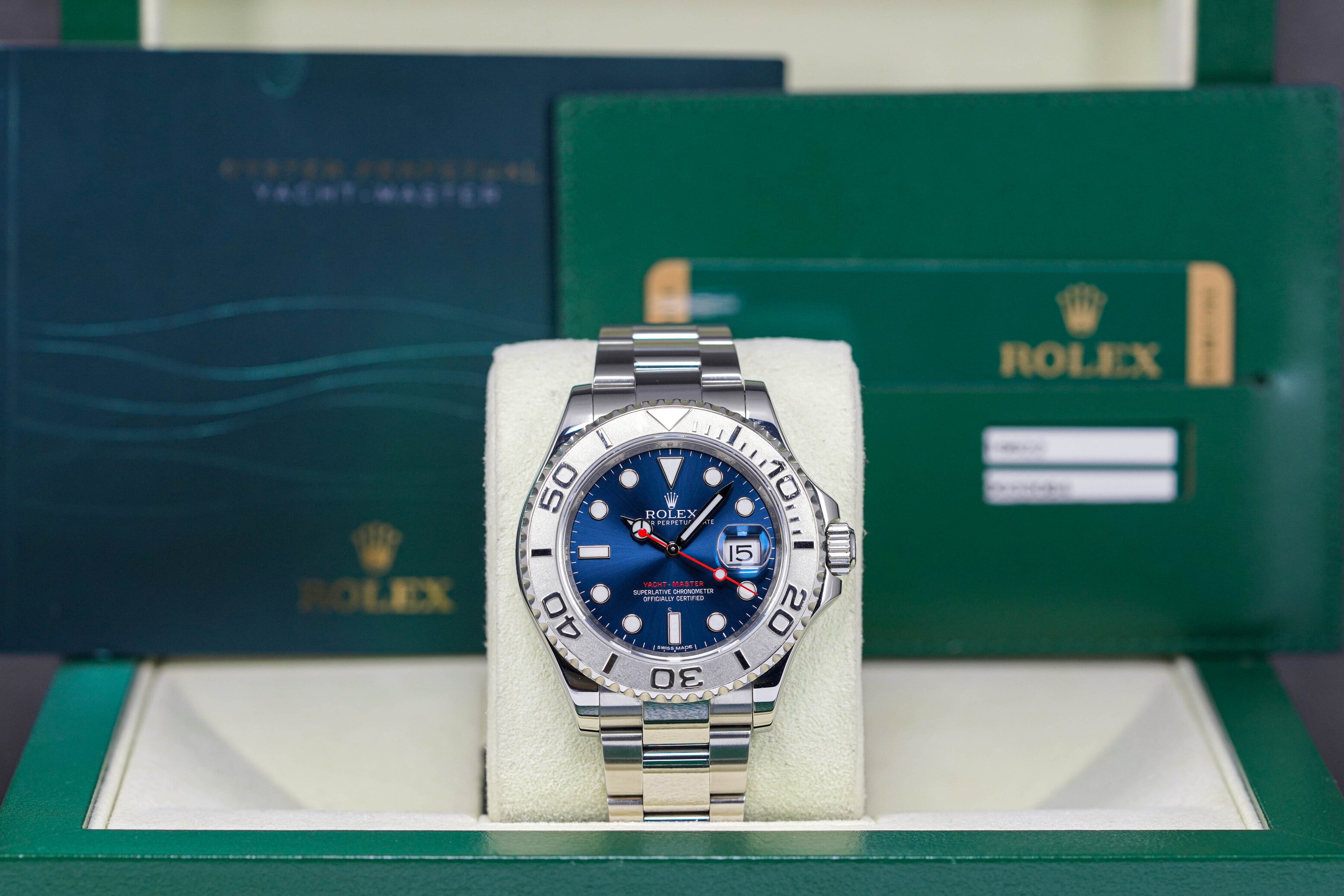 YACHTMASTER 40MM PLATINUM BLUE DIAL (2014)