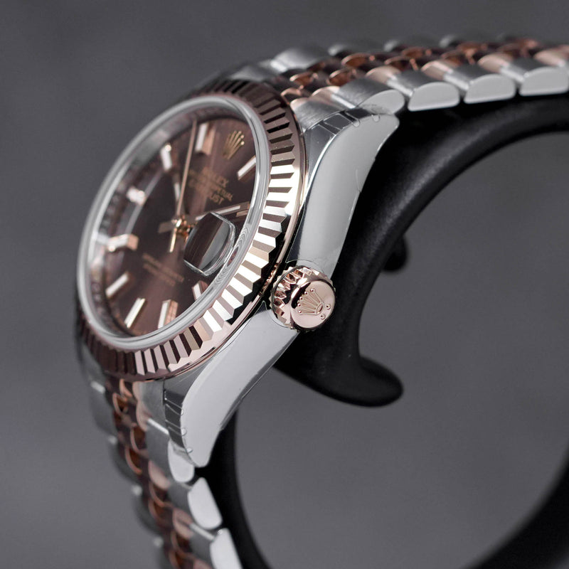 DATEJUST 28MM TWOTONE ROSEGOLD CHOCO DIAL (2023)