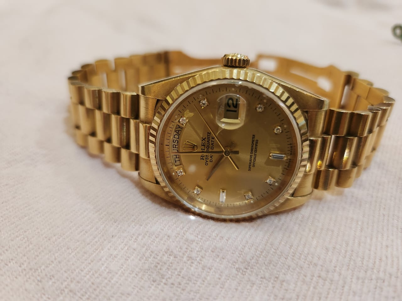 DAYDATE 36MM 18238 DIAMOND DIAL YELLOWGOLD (CIRCA 1991)