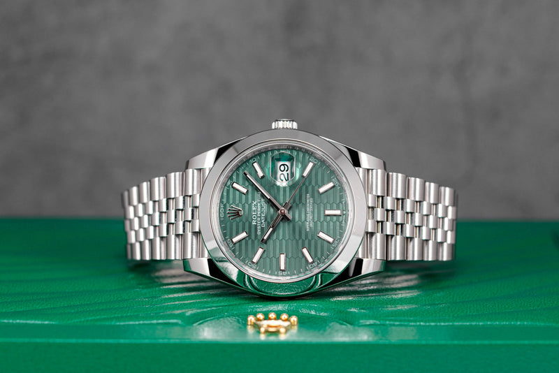 DATEJUST 41MM GREEN FLUTED DIAL (2022)