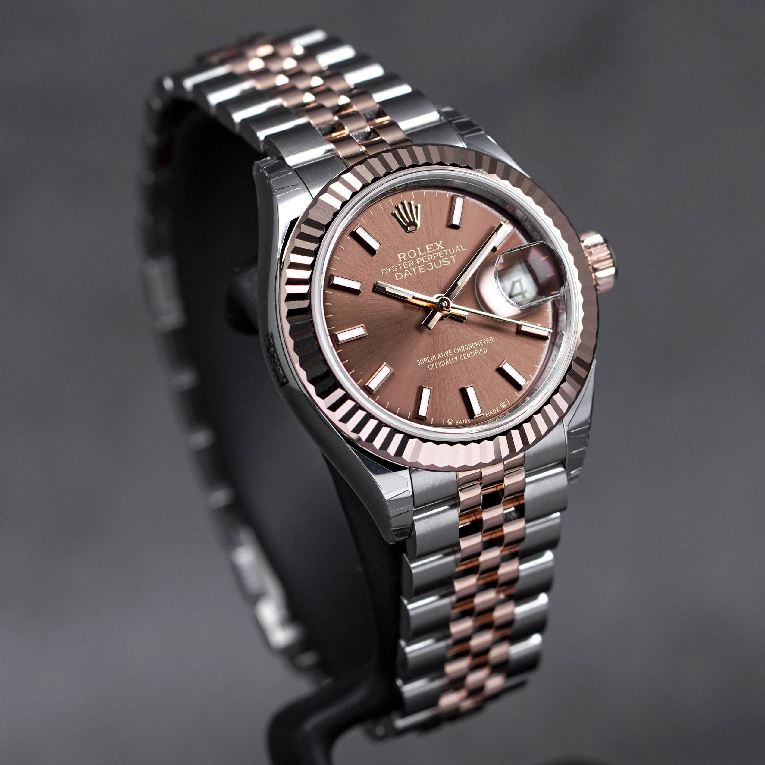 DATEJUST 28MM TWOTONE ROSEGOLD CHOCO DIAL (2023)