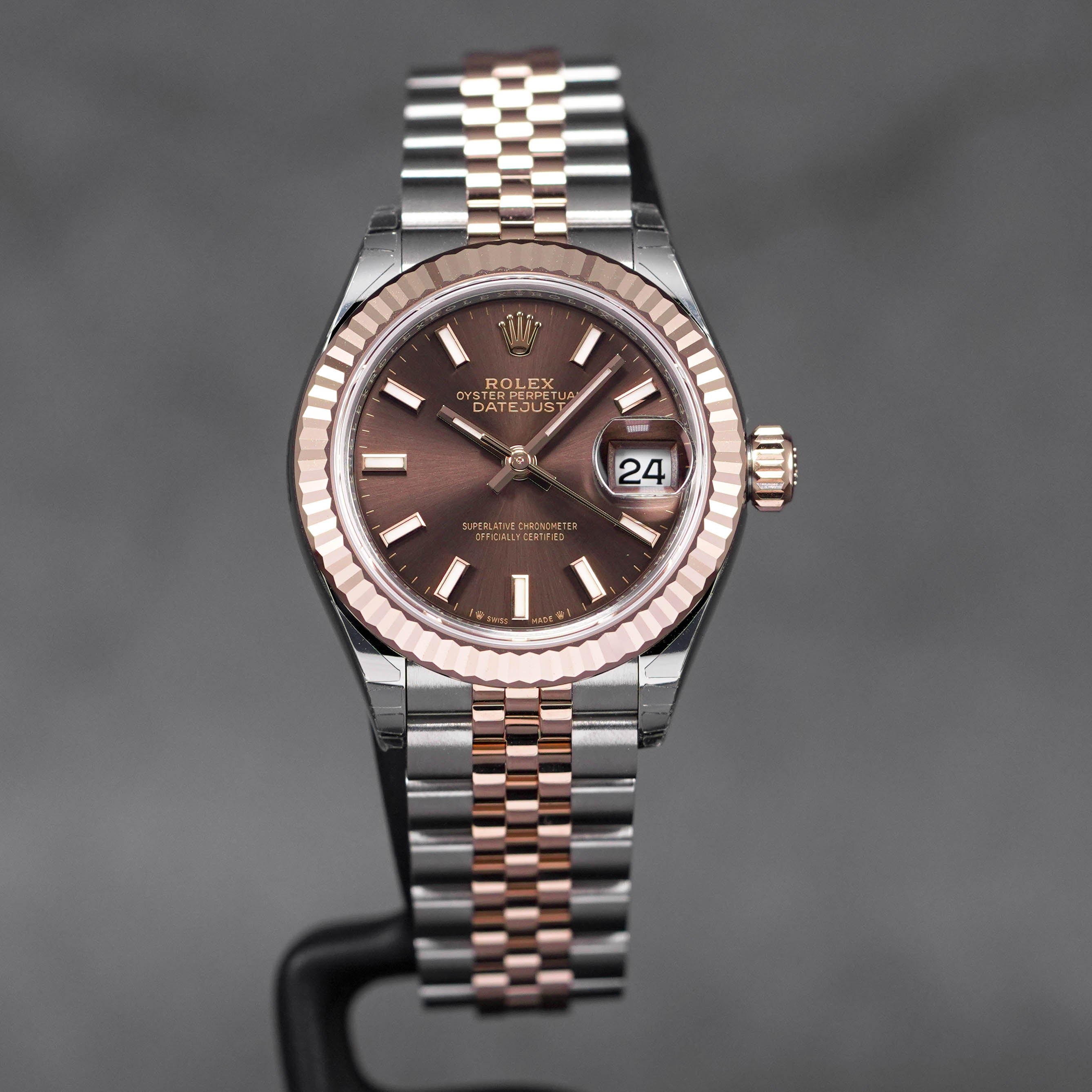 DATEJUST 28MM TWOTONE ROSEGOLD CHOCO DIAL (2023)